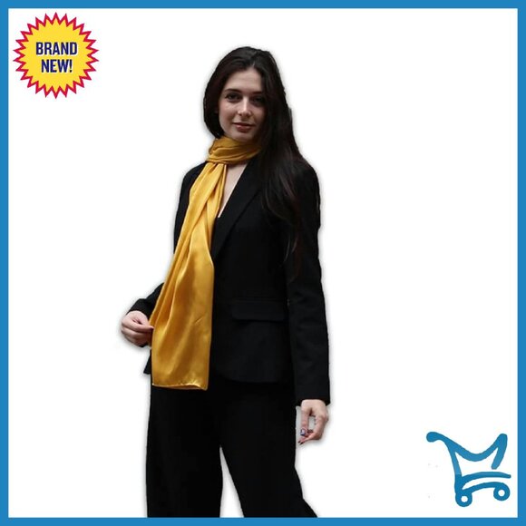 Silk Scarf 185cm x 85cm Lightweight Shawl Wrap for Women